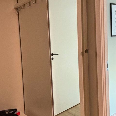 Wardrobe with mirror, IKEA Garderobekombinasjon, hvit/speil, 50x60x201 cm