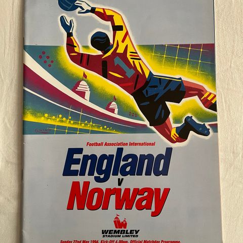 Program England - Norge Fotball 1994