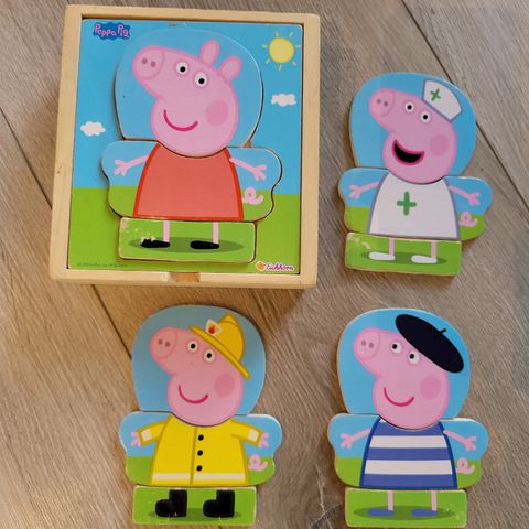 Peppa gris puslespill