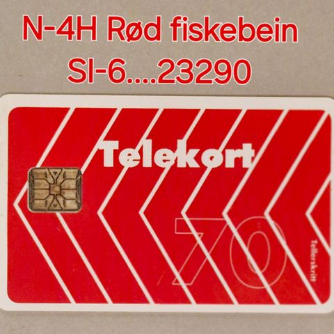 Telekort: N-4H Rød fiskebein SI-6...23290