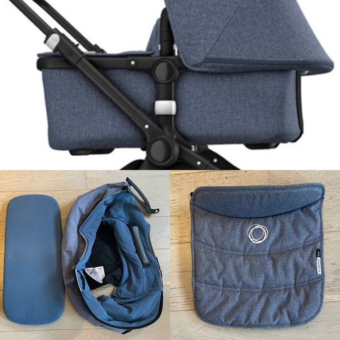 Bugaboo Fox babybag/bassinet med avstivere og lokk