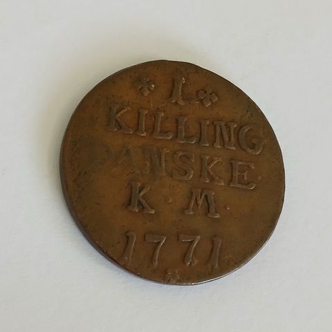 1 skilling Danske K.M. 1771