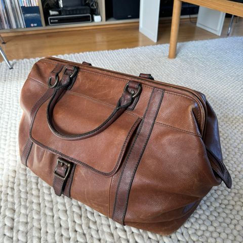 Fossil duffelbag/weekend bag i skinn