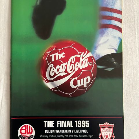 Program Bolton - Liverpool  Ligacup Finale 1995