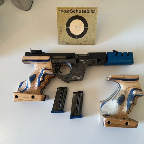 Walther gsp expert 22lr smal og medium grep