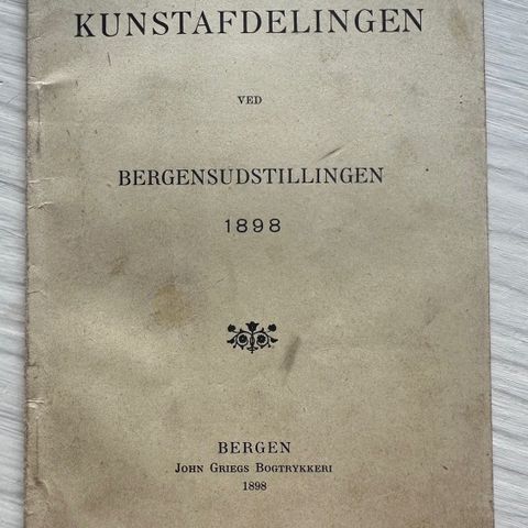 Program Kunstafdelingen ved Bergensudstillingen 1898