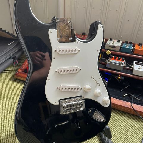 Stratocaster-kropp med pickups