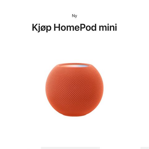 Apple HomePod mini høyttaler