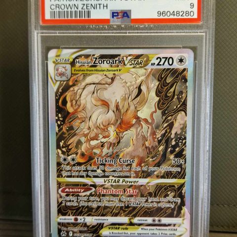 Hisuian Zoroark Vstar #GG56 - Pokemon Crown Zenith PSA 9