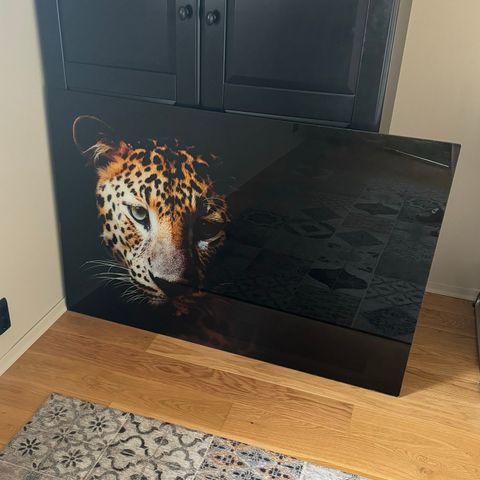 Leopard glassbilde fra Bohus