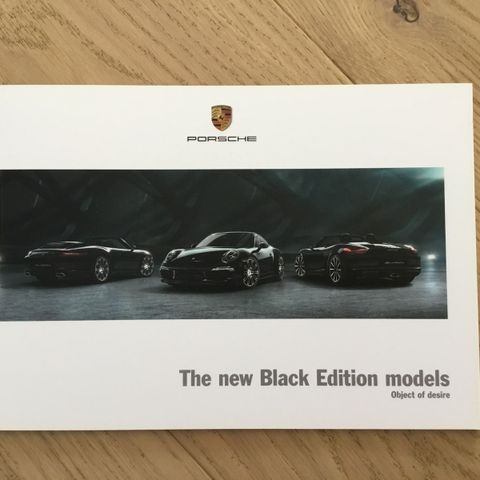 Porsche Black Edition 2015 modellprogram