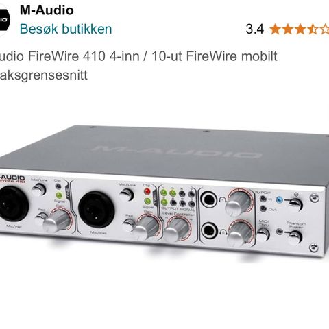 M-Audio FireWire 410  lydkort