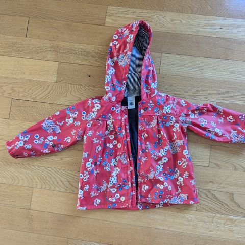 Elegant regnjakke fra Petit Bateau 1-2 år