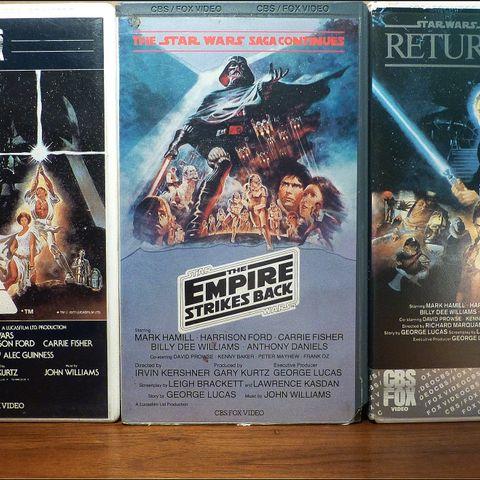 Original versjon av Star Wars Trilogien på VHS