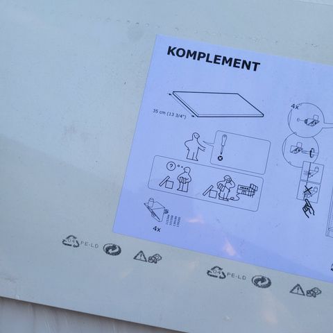 IKEA Komplement hylleplate 71×35 cm