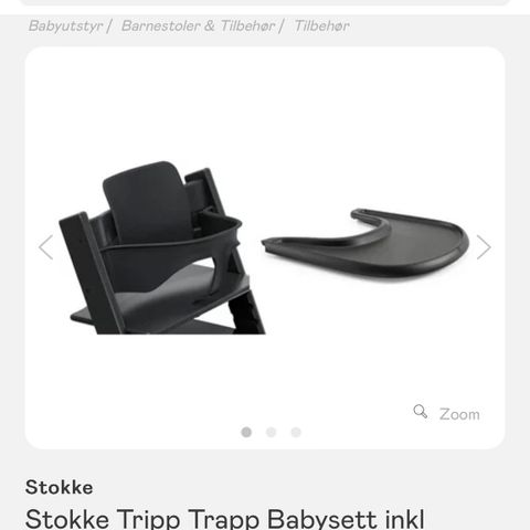 Stokke tripp trapp babysett inkl. Brett