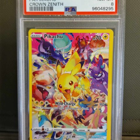 Pikachu #160 - Pokemon Crown Zenith PSA 8