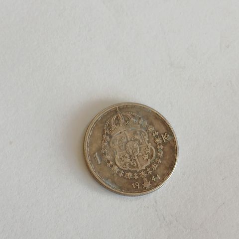 1 krona 1944 Sverige sølv