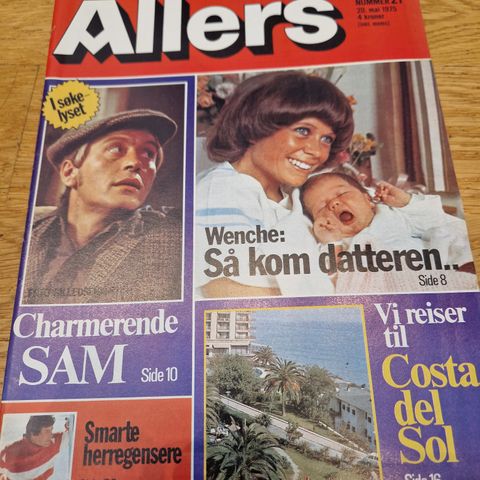 Allers 1975, Mc Manus, Wenche Myhre,  Sophia Loren,  Leo Sayer