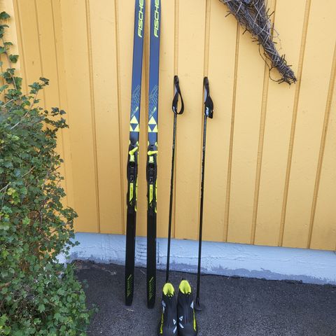 Ski, staver og støvler, junior Fischer