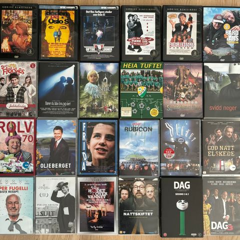 Norske filmer og serier på DVD