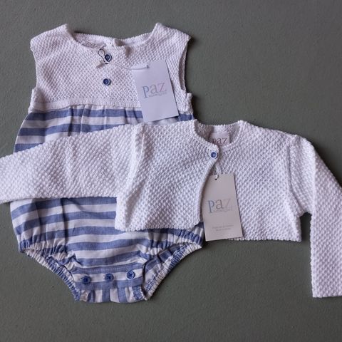 New PAZ Rodriguez romper and sweater, 9M