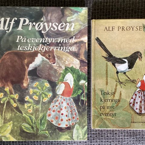 ALF PRØYSEN - 2 meget flotte bøker om «TESKJEKJERRINGA».1981 og 1982.