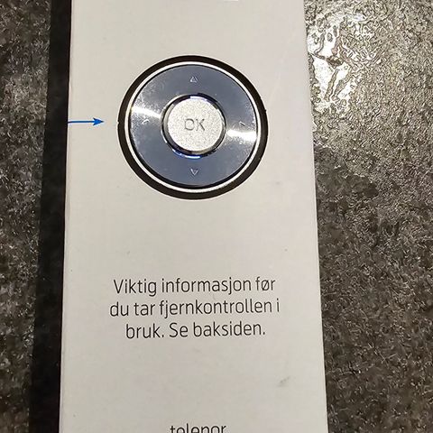 Ubrukt Telenor T-We fjernkontroll