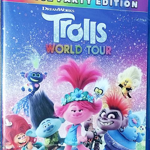 BLU RAY.TROLLS.WORLD TOUR.UÅPNET.