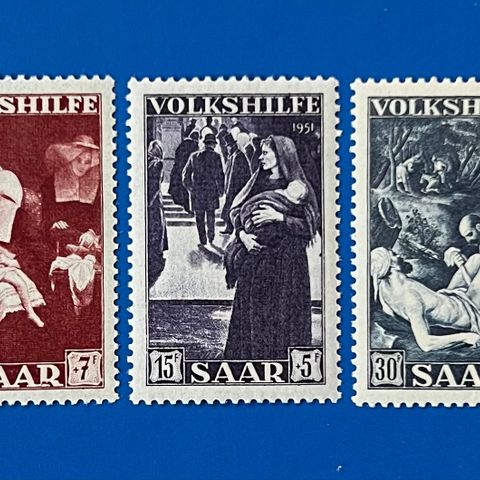 Saar 1951 Michel 309-313 postfrisk