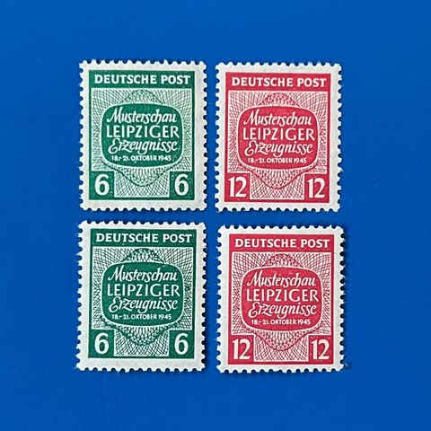 Tyskland West Sachsen 1945 Michel 124X-125Y postfrisk