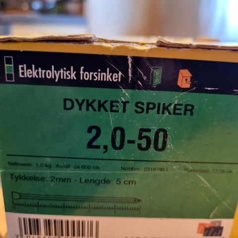 Dykkert spiker 2,0-50