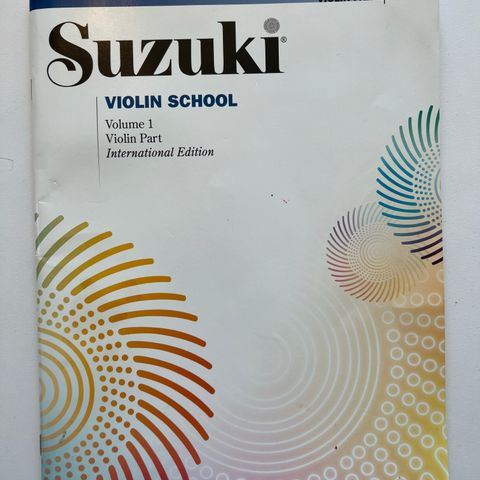 SUZUKI bok for å lære seg å spille fiolin volume 1