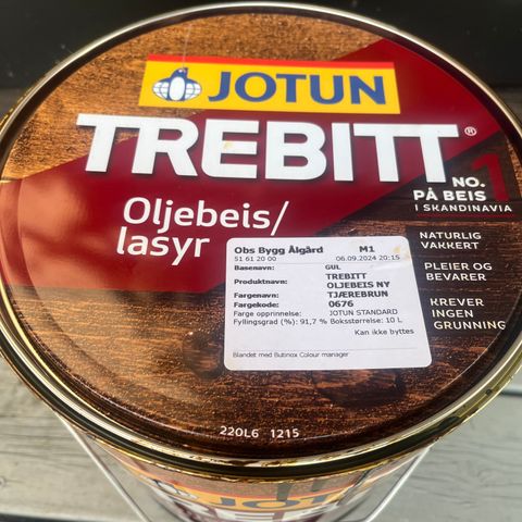 Jotun oljebeis Tjærebrun 10 liter