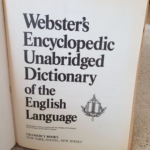 Dictionary Webster's, English, Unabridged, Encyclopedic, ordbok, atlas