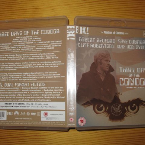 Three Days of Condor (bluray + DVD + papirbilag)