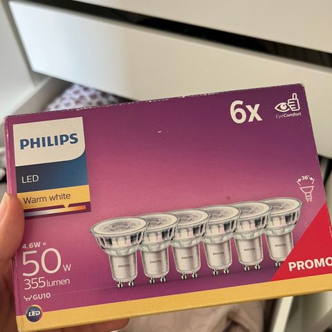 Philips led warm light   50w 355 lumen