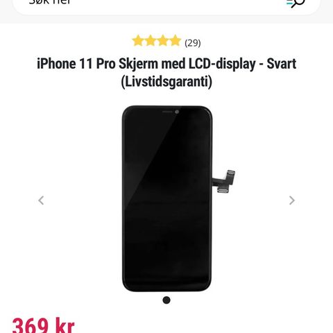 iPhone 11 Pro Skjerm med LCD-display fra Teknikkdeler.no