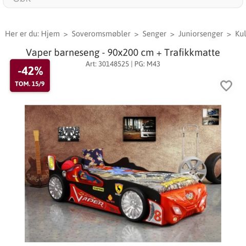 Ønsker bil seng