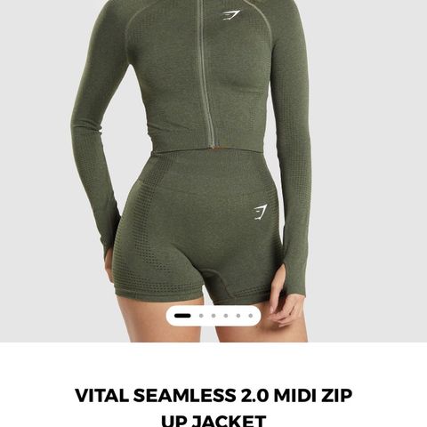 Gymshark vital seamless midi zip jakke