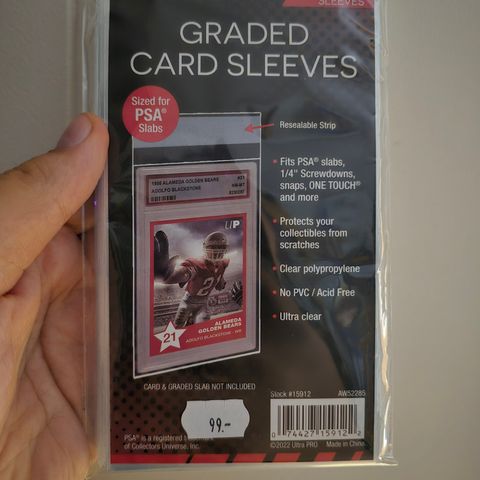 Graded card sleeves.