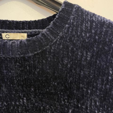 Chenille genser, str xl