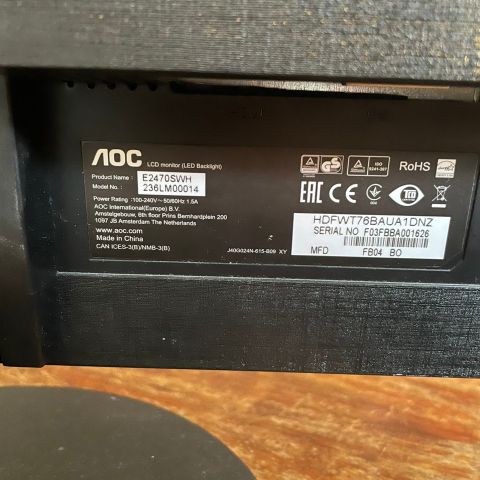 aoc e2470swh selges