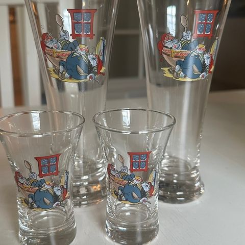 4 Glass med julemotiv