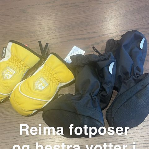 Hestra votter og Reima fotpose str 0