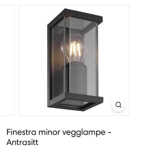 Selger 4 stk Finestra minor vegglampe i antrasitt