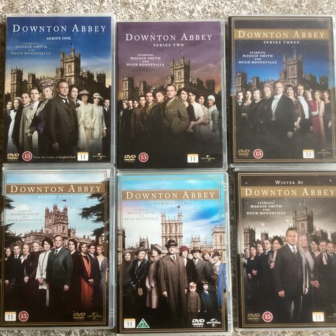 6 stk. DOWNTON ABBEY DVD