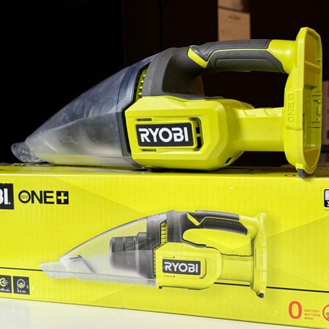 Ryobi håndstøvsuger One+ 18 V selges med eller uten batteri