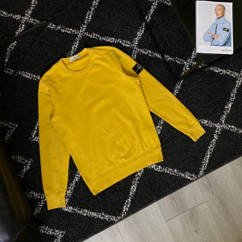 Stone Island Yellow Sweatshirt Gul Genser Str. M