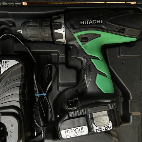 Hitachi drill 18 V 1,5Ah Litiumbatteri -lite brukt